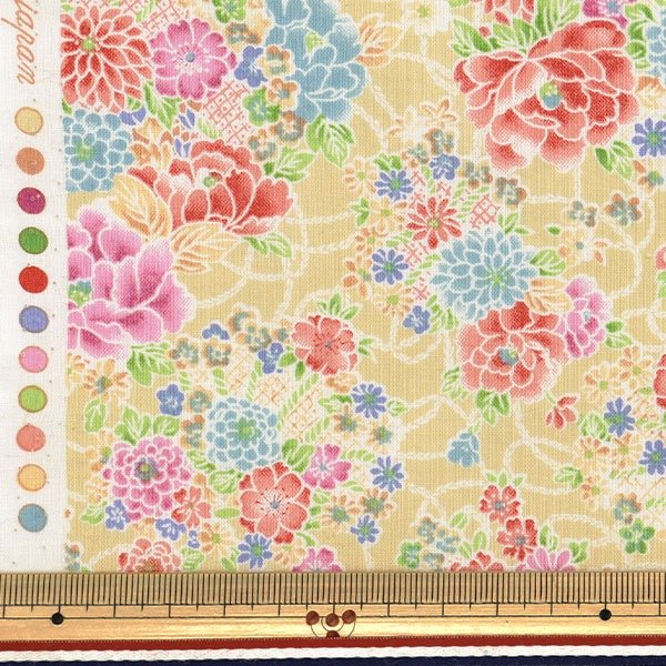 Photo2: 【1米 價格】🟥日本製｜💢 非 現貨｜🇯🇵 日本製｜100% 棉 ~ 薄｜和柄 日式 牡丹 (2)