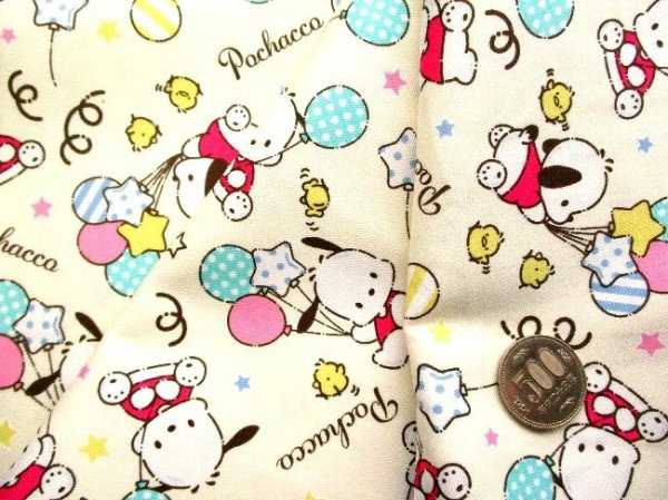 Photo1: 【1米 價格】🔵日本製｜💢 非 現貨｜🇯🇵 日本製｜100% 棉 ~ 牛津布｜Sanrio Pochacco｜2025年 2月 (1)