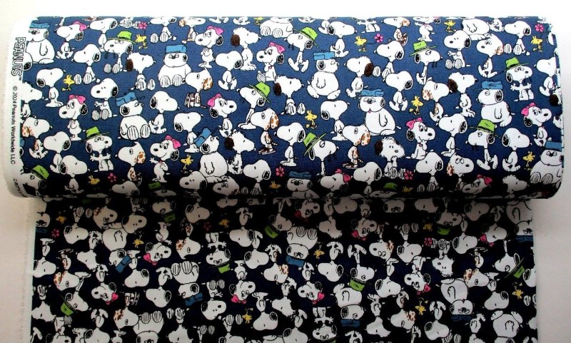 Photo3: 【1米 價格】🟦日本製｜💢 非 現貨｜🇯🇵 日本製｜60% cotton, 40% terylene ~ TC 斜紋布｜Snoopy 史努比｜2025年 (3)