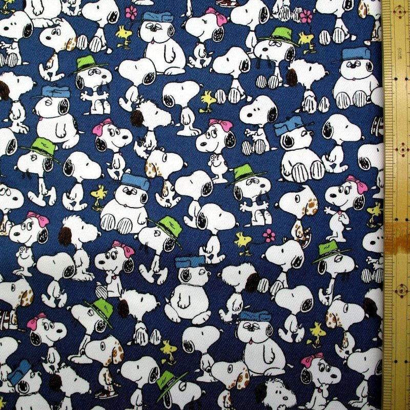 Photo1: 【1米 價格】🟦日本製｜💢 非 現貨｜🇯🇵 日本製｜60% cotton, 40% terylene ~ TC 斜紋布｜Snoopy 史努比｜2025年 (1)