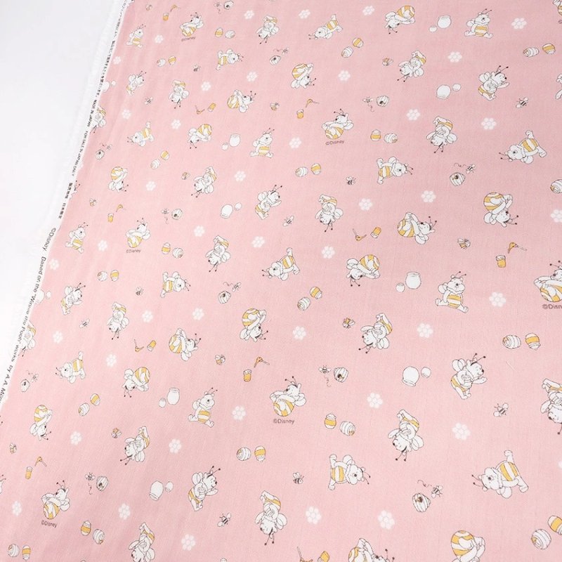 Photo3: 【1米 價格】🔴日本製｜💢 非 現貨｜🇯🇵 日本製｜100% 棉 ~ 雙層紗布｜Disney Winnie The Pooh 小熊維尼｜2025年 2月 (3)