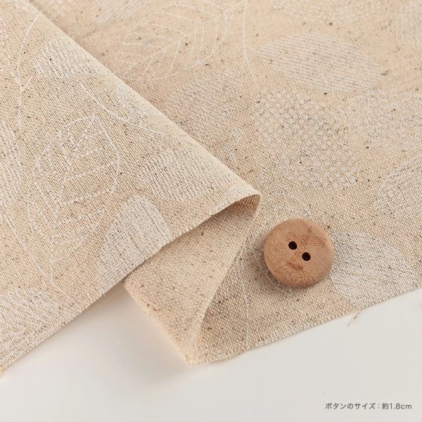 Photo3: 【1米 價格】🔴日本製｜💢 非 現貨｜🇯🇵 日本製｜80% 棉 20% 麻 ｜葉子與小鳥｜2025年 2月 (3)