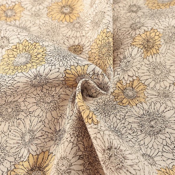 Photo4: 【1米 價格】🔴日本製｜💢 非 現貨｜🇯🇵 日本製｜80% 棉 20% 麻 ｜花｜2025年 2月 (4)