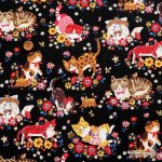 Photo2: 【1米 價格】日本製｜💢 非 現貨｜100% 棉 ~ 牛津布｜動物 花與貓 (2)