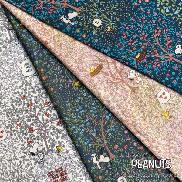 Photo4: 【1米 價格】🟣日本製｜💢 非 現貨｜Liberty 100% 棉 薄 軟 輕｜PEANUTS Snoopy (4)