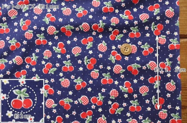 Photo4: 【1米 價格】🟫日本製｜💢 非 現貨｜🇯🇵 日本製｜100% 棉 ~ 薄棉｜Cherry & Apple (4)
