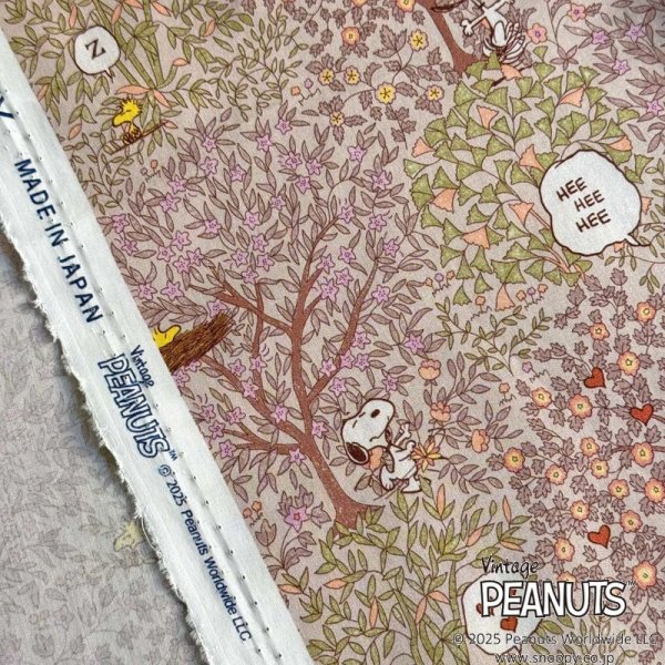 Photo3: 【1米 價格】🟣日本製｜💢 非 現貨｜Liberty 100% 棉 薄 軟 輕｜PEANUTS Snoopy (3)