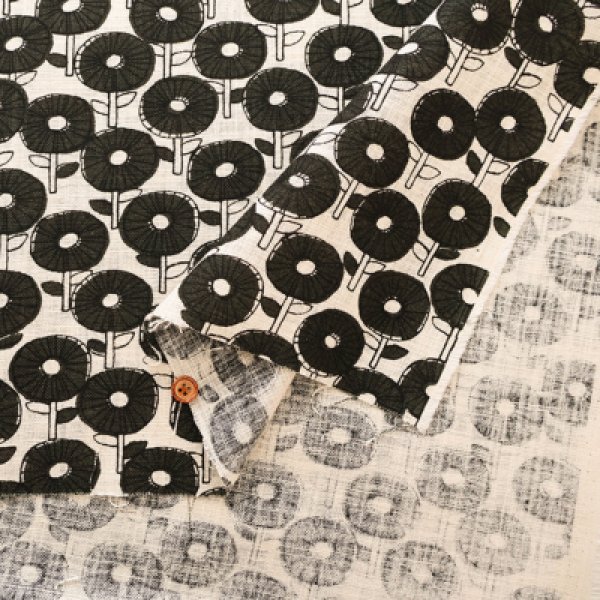 Photo6: 【1米 價格】🟡日本製｜💢 非 現貨｜🇯🇵 日本製｜100% 棉 ~ 仿亞麻布、竹節布｜花 (6)