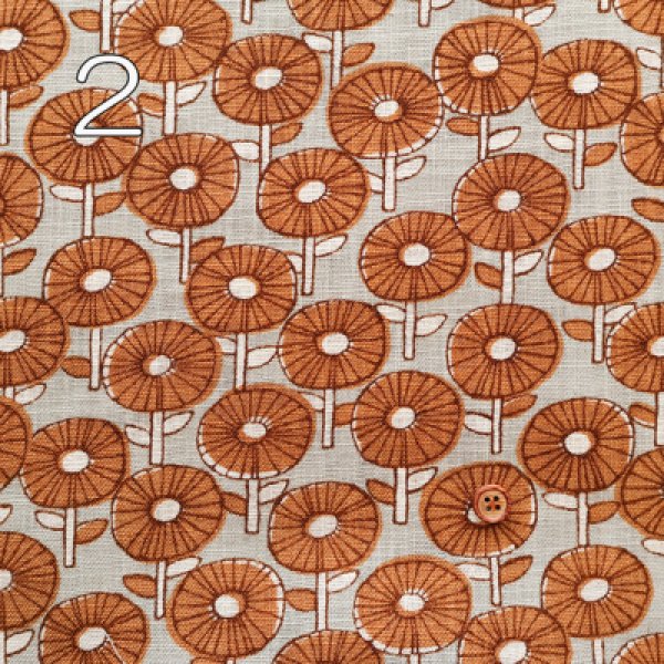 Photo3: 【1米 價格】🟡日本製｜💢 非 現貨｜🇯🇵 日本製｜100% 棉 ~ 仿亞麻布、竹節布｜花 (3)