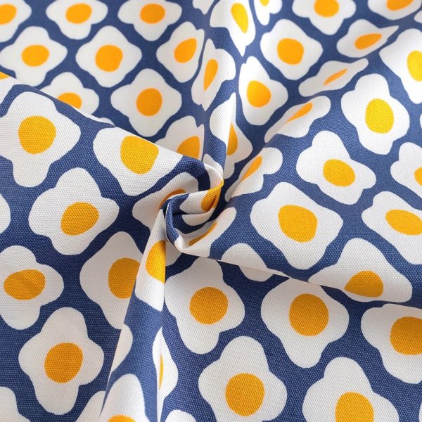 Photo4: 【1米 價格】🔴日本製｜💢 非 現貨｜🇯🇵 日本製｜100% 棉 ~ 牛津布｜食物 煎蛋 Fried Edge (4)