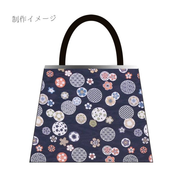 Photo4: 【1米 價格】🔺日本製｜💢 非 現貨｜西陣織 金襴｜和風 和柄 日式 京都風格 ｜流水與圓圈和櫻花 (4)