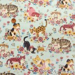 Photo1: 【1米 價格】日本製｜💢 非 現貨｜100% 棉 ~ 牛津布｜動物 花與貓 (1)