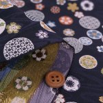 Photo3: 【1米 價格】🔺日本製｜💢 非 現貨｜西陣織 金襴｜和風 和柄 日式 京都風格 ｜流水與圓圈和櫻花 (3)