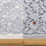 Photo3: 【1米 價格】🟡日本製｜💢 非 現貨｜70% acrylic 30% nylon｜通花 Lace 花柄 (3)
