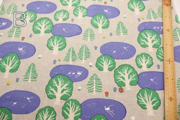 Photo3: 【1米 價格】🟡日本製｜💢 非 現貨｜🇯🇵 日本製｜85% 棉 15% 麻｜樹林 (3)