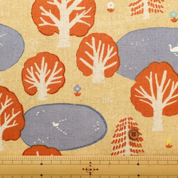 Photo4: 【1米 價格】🟡日本製｜💢 非 現貨｜🇯🇵 日本製｜85% 棉 15% 麻｜樹林 (4)