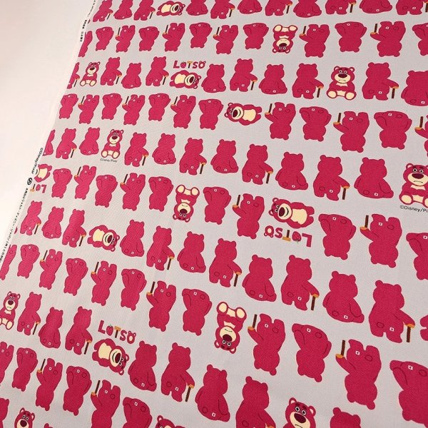 Photo3: 【1米 價格】🔴日本製｜💢 非 現貨｜🇯🇵 日本製｜100% 棉 ~ 牛津布｜迪士尼 熊抱哥 勞蘇 Lotso｜2025年 3月 (3)