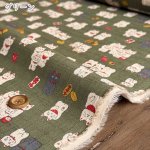 Photo5: 【1米 價格】🟣日本製｜💢 非 現貨｜🇯🇵 日本製｜100% 棉 竹節多臂布｜和柄 招財貓 動物  (5)