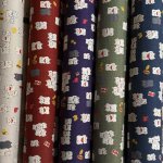 Photo2: 【1米 價格】🟣日本製｜💢 非 現貨｜🇯🇵 日本製｜100% 棉 竹節多臂布｜和柄 招財貓 動物  (2)