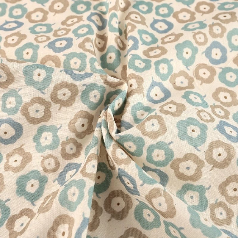 Photo3: 【1米 價格】🔴日本製｜💢 非 現貨｜🇯🇵 日本製｜100% 棉 雙層紗布｜北歐風 圓形花朵｜2025年 3月 (3)