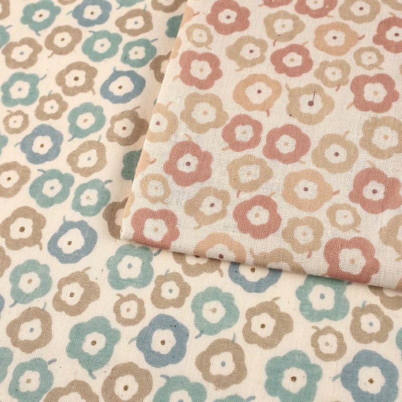 Photo1: 【1米 價格】🔴日本製｜💢 非 現貨｜🇯🇵 日本製｜100% 棉 雙層紗布｜北歐風 圓形花朵｜2025年 3月 (1)