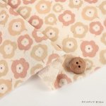 Photo5: 【1米 價格】🔴日本製｜💢 非 現貨｜🇯🇵 日本製｜100% 棉 雙層紗布｜北歐風 圓形花朵｜2025年 3月 (5)