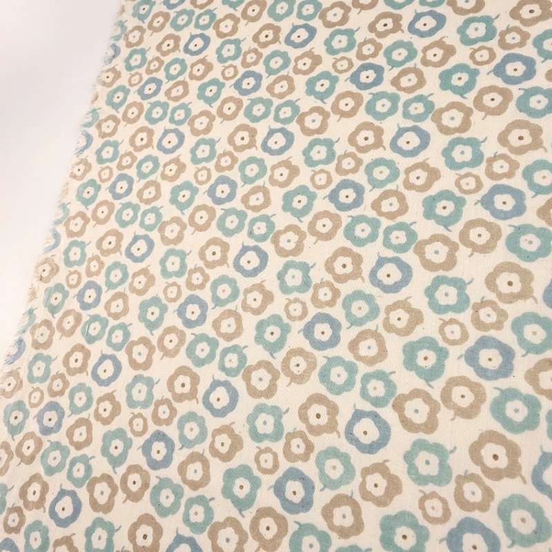 Photo6: 【1米 價格】🔴日本製｜💢 非 現貨｜🇯🇵 日本製｜100% 棉 雙層紗布｜北歐風 圓形花朵｜2025年 3月 (6)