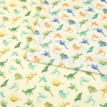 Photo1: 【1米 價格】🔴日本製｜💢 非 現貨｜🇯🇵 日本製｜100% 棉 雙層紗布｜恐龍 動物｜2025年 3月 (1)