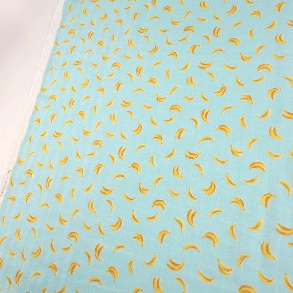 Photo2: 【1米 價格】🔴日本製｜💢 非 現貨｜🇯🇵 日本製｜100% 棉 ~ 雙層紗布｜水果 香蕉｜2025年 2月 (2)