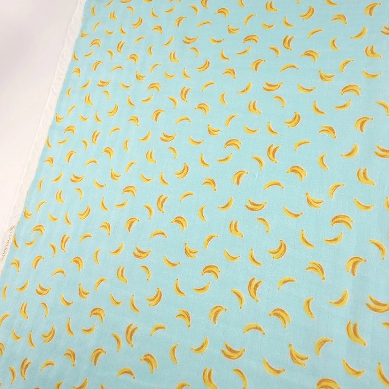 Photo2: 【1米 價格】🔴日本製｜💢 非 現貨｜🇯🇵 日本製｜100% 棉 ~ 雙層紗布｜水果 香蕉｜2025年 2月 (2)