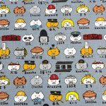 Photo1: 【1米 價格】🟦日本製｜💢 非 現貨｜🇯🇵 日本製｜100% 棉 ~ 帆布｜貓警察 動物｜2025年 4月 (1)