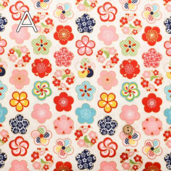 Photo2: 【1米 價格】🟡日本製｜💢 非 現貨｜🇯🇵 日本製｜100% 棉 ~ 薄｜金華物語 和風 和柄 夜鶯 與 梅花 花柄｜2025年 4月 (2)