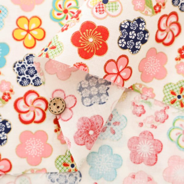 Photo5: 【1米 價格】🟡日本製｜💢 非 現貨｜🇯🇵 日本製｜100% 棉 ~ 薄｜金華物語 和風 和柄 夜鶯 與 梅花 花柄｜2025年 4月 (5)