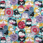 Photo4: 【1米 價格】🟡日本製｜💢 非 現貨｜100% 棉 ~ 薄｜和風 和柄 傘 犬｜2025年 5月 (4)