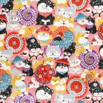 Photo3: 【1米 價格】🟡日本製｜💢 非 現貨｜100% 棉 ~ 薄｜和風 和柄 傘 犬｜2025年 5月 (3)