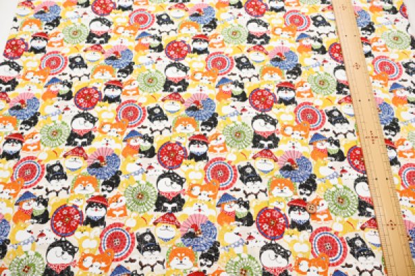 Photo6: 【1米 價格】🟡日本製｜💢 非 現貨｜100% 棉 ~ 薄｜和風 和柄 傘 犬｜2025年 5月 (6)