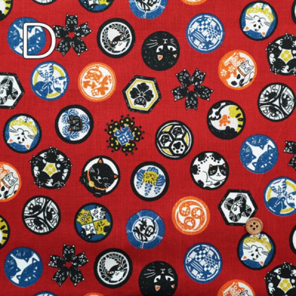 Photo4: 【1米 價格】🟡日本製｜💢 非 現貨｜100% 棉 ~ 薄｜和風 和柄 貓 ｜2025年 5月 (4)