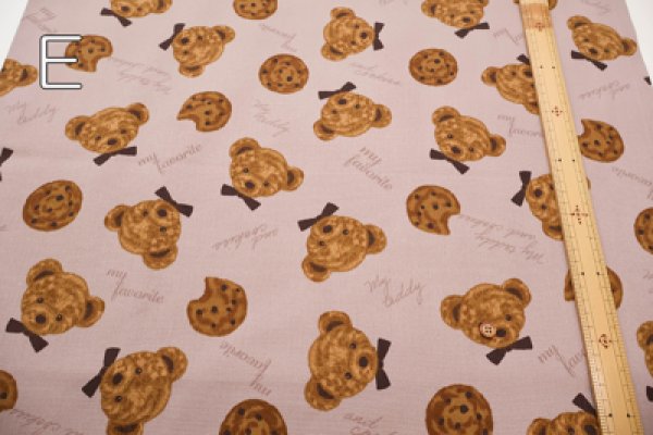 Photo6: 【1米 價格】🟡日本製｜💢 非 現貨｜100% 棉 ~ 牛津布｜小熊與餅干 ｜2025年 5月 (6)