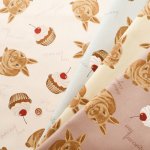 Photo1: 【1米 價格】🟡日本製｜💢 非 現貨｜100% 棉 ~ 牛津布｜兔子蛋糕 ｜2025年 5月 (1)