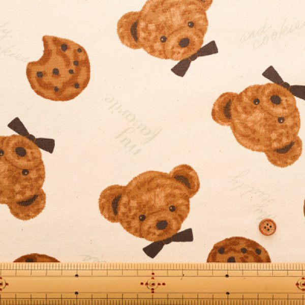 Photo7: 【1米 價格】🟡日本製｜💢 非 現貨｜100% 棉 ~ 牛津布｜小熊與餅干 ｜2025年 5月 (7)