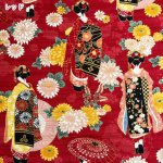 Photo6: 【1米 價格】🟣日本製｜💢 非 現貨｜100% 棉 ~ 竹節緞面布料｜和風 和柄 舞妓圖案｜2025年 5月 (6)