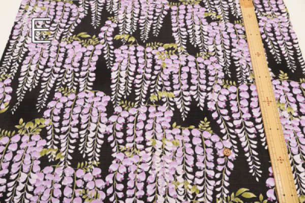 Photo6: 【1米 價格】🟡日本製｜💢 非 現貨｜100% 棉 ~ 薄 南十字面料｜紫藤花｜2025年 5月 (6)
