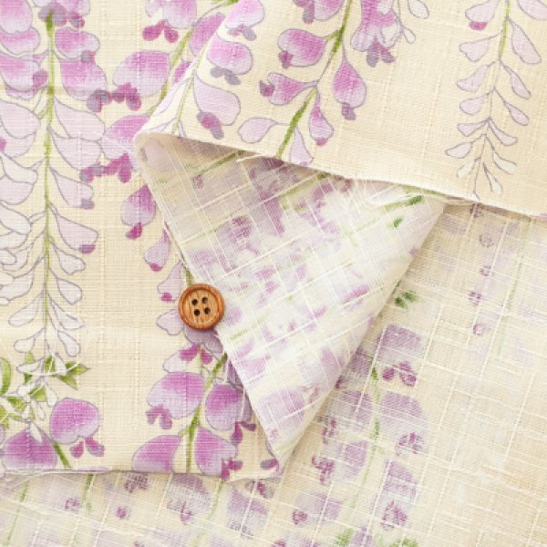 Photo8: 【1米 價格】🟡日本製｜💢 非 現貨｜100% 棉 ~ 薄 南十字面料｜紫藤花｜2025年 5月 (8)
