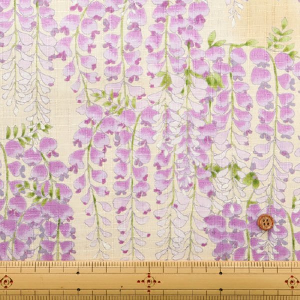 Photo7: 【1米 價格】🟡日本製｜💢 非 現貨｜100% 棉 ~ 薄 南十字面料｜紫藤花｜2025年 5月 (7)