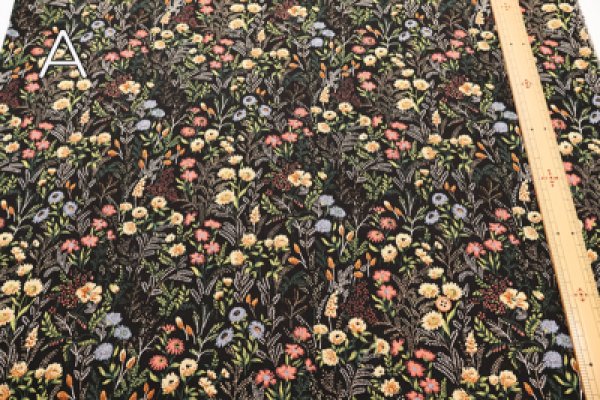 Photo2: 【1米 價格】🟡日本製｜💢 非 現貨｜85% 棉、15% 麻｜花朵｜2025年 5月 (2)