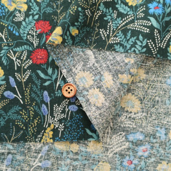 Photo6: 【1米 價格】🟡日本製｜💢 非 現貨｜85% 棉、15% 麻｜花朵｜2025年 5月 (6)