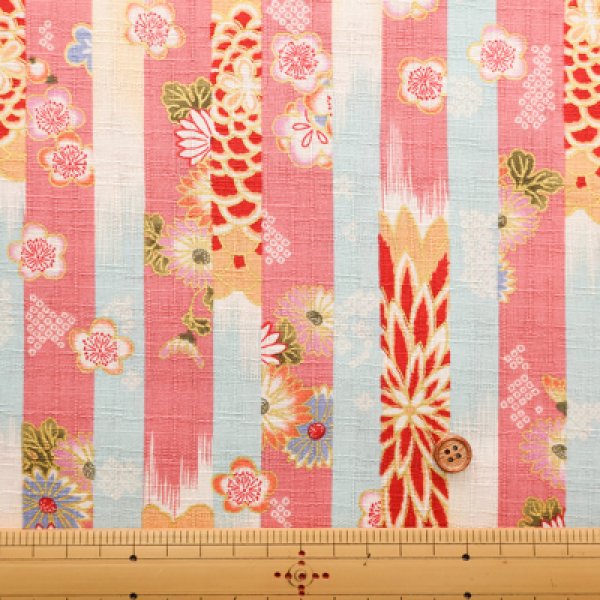 Photo6: 【1米 價格】🟡日本製｜💢 非 現貨｜100% 棉 ~ 薄 多臂織物｜和風 和柄 條紋｜2025年 5月 (6)