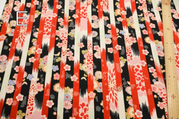 Photo5: 【1米 價格】🟡日本製｜💢 非 現貨｜100% 棉 ~ 薄 多臂織物｜和風 和柄 條紋｜2025年 5月 (5)