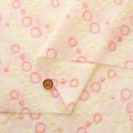 Photo5: 【1米 價格】🟡日本製｜💢 非 現貨｜布料 : 100% 棉 ; 剌繡線 : 100% polyester｜剌繡 簡約圓圈｜2025年 5月 (5)