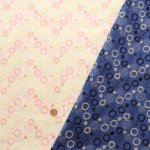 Photo1: 【1米 價格】🟡日本製｜💢 非 現貨｜布料 : 100% 棉 ; 剌繡線 : 100% polyester｜剌繡 簡約圓圈｜2025年 5月 (1)